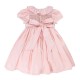Margaret Special Occasion Dress Seashell Cotton Sateen with Gold & Pearl Hand Smocking Margaret Special Occasion Dress Seashell Cotton Sateen with Gold & Pearl Hand Smocking