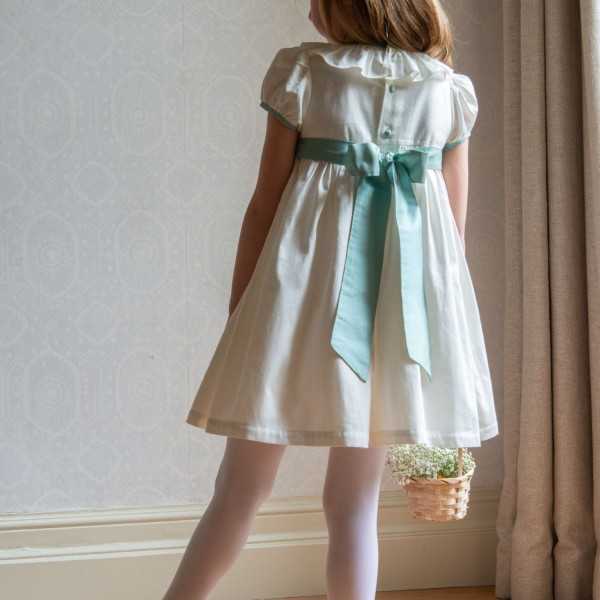 Diana Special Occasion Dress with Lily of the Valley Hand Smocking