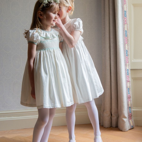 Diana Special Occasion Dress with Madonna Lily Hand Smocking Diana Special Occasion Dress with Madonna Lily Hand Smocking