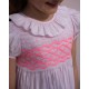 Katherine Johnson Dress Pink Grid Cotton with Strawberrylicious Hand Smocking Katherine Johnson Dress Pink Grid Cotton with Strawberrylicious Hand Smocking