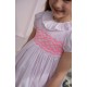 Katherine Johnson Dress Pink Grid Cotton with Strawberrylicious Hand Smocking Katherine Johnson Dress Pink Grid Cotton with Strawberrylicious Hand Smocking