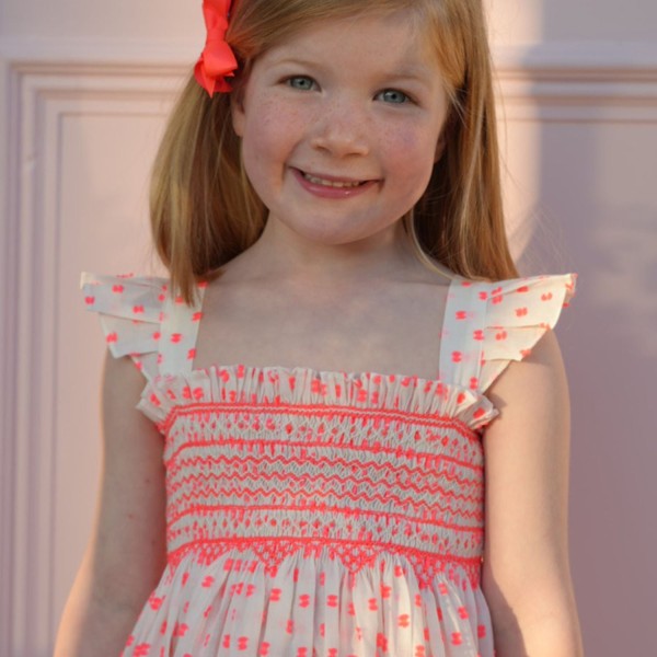 Rachel Carson Girls Dress Pack a Punch Plumetti with Big Top Hand Smocking Rachel Carson Girls Dress Pack a Punch Plumetti with Big Top Hand Smocking