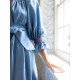 Ada Lovelace Dress Chambray with Berries and Cream Hand Smocking Ada Lovelace Dress Chambray with Berries and Cream Hand Smocking