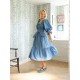Ada Lovelace Dress Chambray with Berries and Cream Hand Smocking Ada Lovelace Dress Chambray with Berries and Cream Hand Smocking