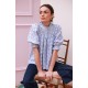Scholl Blouse Bubble Weave Cotton with Double Cream Hand Smocking Edition 60 Scholl Blouse Bubble Weave Cotton with Double Cream Hand Smocking Edition 60