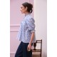 Scholl Blouse Bubble Weave Cotton with Double Cream Hand Smocking Edition 60 Scholl Blouse Bubble Weave Cotton with Double Cream Hand Smocking Edition 60