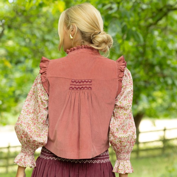 C J Walker Waistcoat Kir Needlecord with Mulberry Hand Smocking Edition 4 C J Walker Waistcoat Kir Needlecord with Mulberry Hand Smocking Edition 4