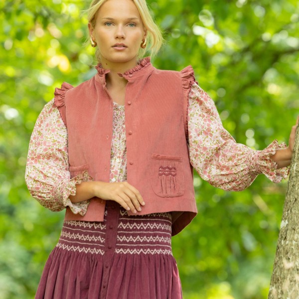 C J Walker Waistcoat Kir Needlecord with Mulberry Hand Smocking Edition 4 C J Walker Waistcoat Kir Needlecord with Mulberry Hand Smocking Edition 4