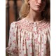 Cleopatra Blouse Painted Petals with Blush Hand Smocking Edition 38
