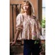 Cleopatra Blouse Painted Petals with Blush Hand Smocking Edition 38