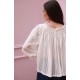 Cleopatra Blouse White Stripe Cotton Muslin with milk Hand Smocking Edition 37 Cleopatra Blouse White Stripe Cotton Muslin with milk Hand Smocking Edition 37