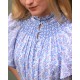Colette Dress Passionflower Trellis with Delphinium Blue Hand Smocking Colette Dress Passionflower Trellis with Delphinium Blue Hand Smocking