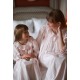 Nightingale Women's Dress Powder Puff Plumetti with Marshmallow Hand Smocking