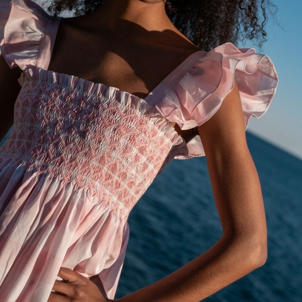 Rachel Carson Dress Candyfloss Gingham with Cocoloco hand Smocking Rachel Carson Dress Candyfloss Gingham with Cocoloco hand Smocking