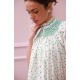 Scholl Blouse Frog Polka cotton with Jade Hand Smocking Edition 59 Scholl Blouse Frog Polka cotton with Jade Hand Smocking Edition 59