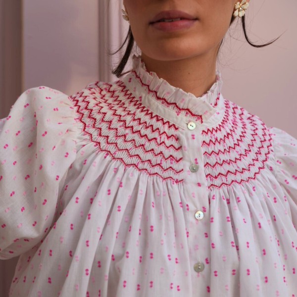 Scholl Blouse Valentine Ditsy with Big Love Hand Smocking Edition 58 Scholl Blouse Valentine Ditsy with Big Love Hand Smocking Edition 58