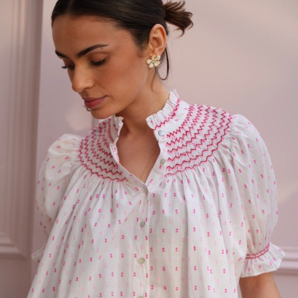 Scholl Blouse Valentine Ditsy with Big Love Hand Smocking Edition 58 Scholl Blouse Valentine Ditsy with Big Love Hand Smocking Edition 58