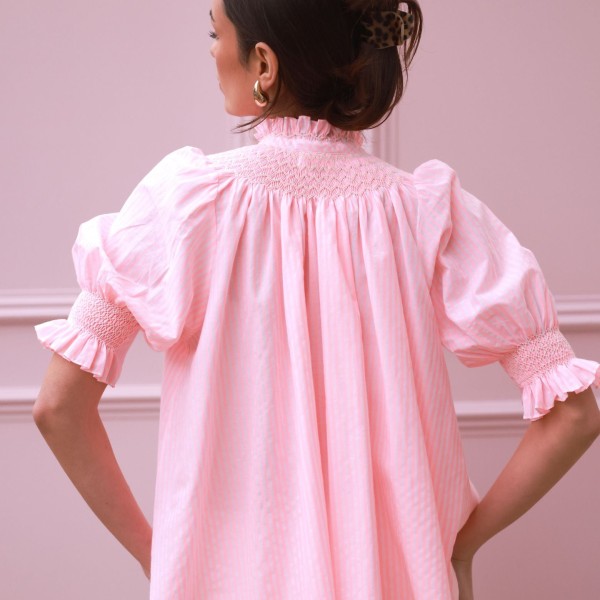Scholl Summer Blouse Watermelon Stripe with Lemon Sorbet Hand Smocking Edition 65 Scholl Summer Blouse Watermelon Stripe with Lemon Sorbet Hand Smocking Edition 65