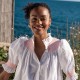 Scholl Women's Summer Blouse White with Coral Hand Smocking Scholl Women's Summer Blouse White with Coral Hand Smocking